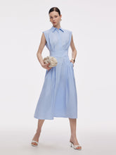 Büzgülü Bel Kadın Kolsuz Gömlek Uzun Elbise